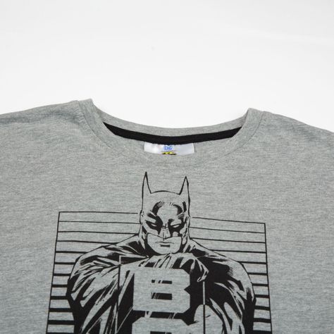 Polera Manga Larga Niño Batman Serio Gris DC COMICS-2