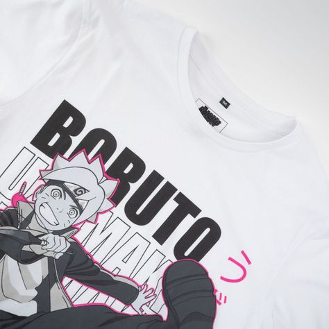 Polera Hombre  Boruto Hardcore Blanco-1