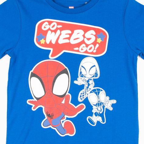 Polera Niño Go Webs Spidey Azul Marvel-3