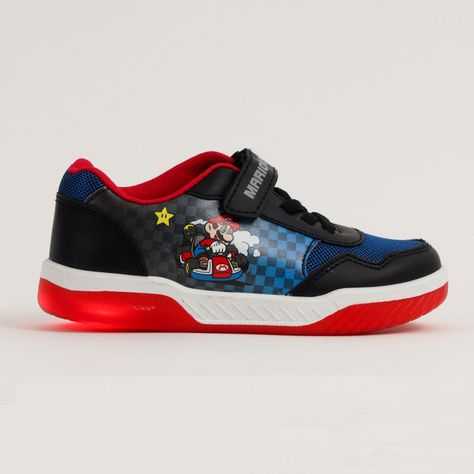 Zapatilla Con Luces Niño B2124 Mario Bross Negro Nintendo-0