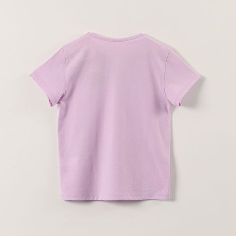 Polera Manga Corta Niña Princesas Lila Disney-3