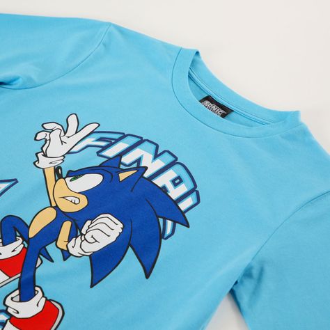 Conjunto Pijama Niño Final Battle Celeste Sonic-1