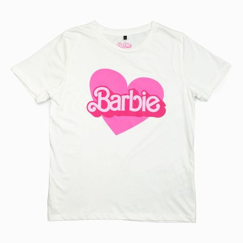 Polera Mujer Barbie Corazon Rosado Blanco Barbie-2