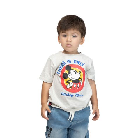 Polera Niño There Is Only One Mickey Gris Disney-0