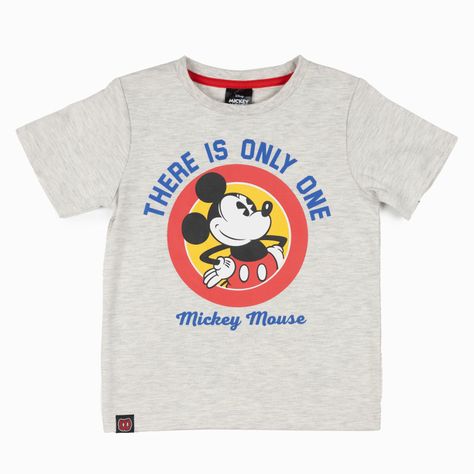 Polera Niño There Is Only One Mickey Gris Disney-1