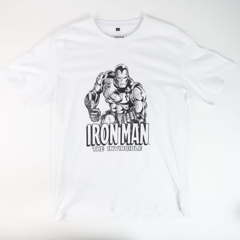 Polera Hombre  Marvel Iron Man Blanco-0