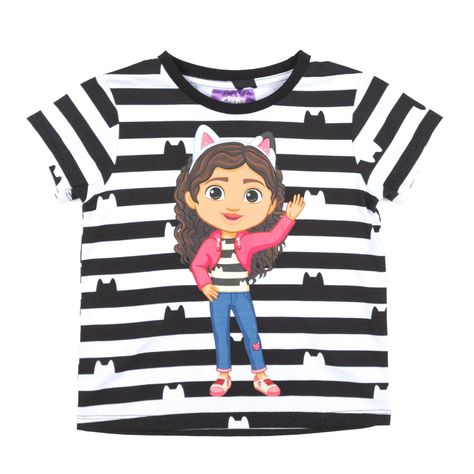Polera Niña Cat Blanco Gabby Dollhouse-3