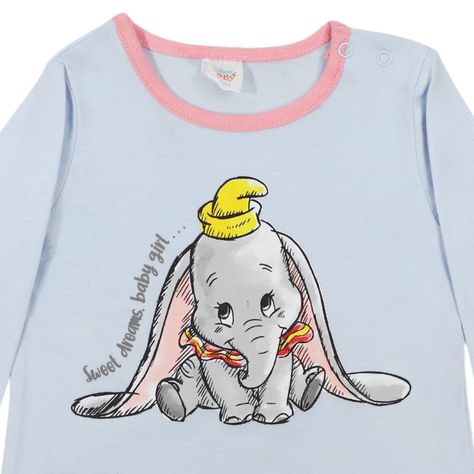 Pijama Bebe Dumbo Rosado Disney-2