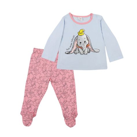 Pijama Bebe Dumbo Rosado Disney-0