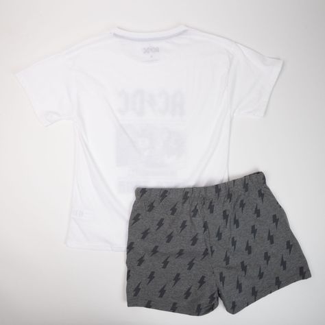 Pijama Mujer Banda Blanco AC/DC-2