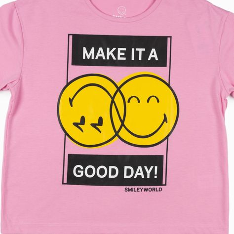 Polera Niña Dos Caras Rosa SmileyWorld ®-2