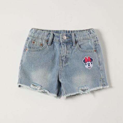 Short Niña Minnie Denim Disney-0