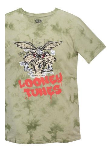 Polera Hombre Coyote Verde Looney Tunes-1