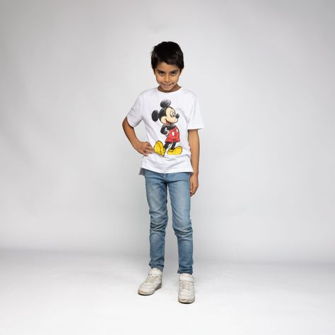 Polera Niño Mickey Clasico Blanco Disney-0