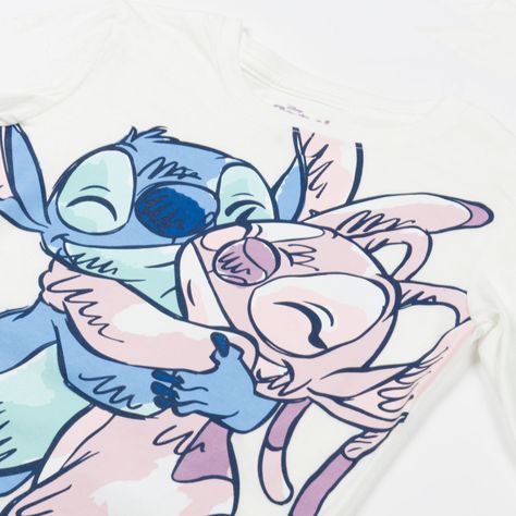 Polera Manga Larga Niña Angel Lilo y Stitch Blanco Disney-2