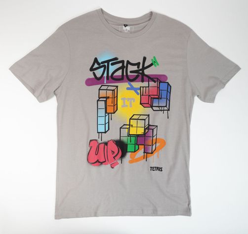 Polera Hombre Tetris  Stack Gris-0