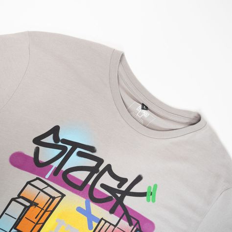 Polera Hombre Tetris  Stack Gris-1