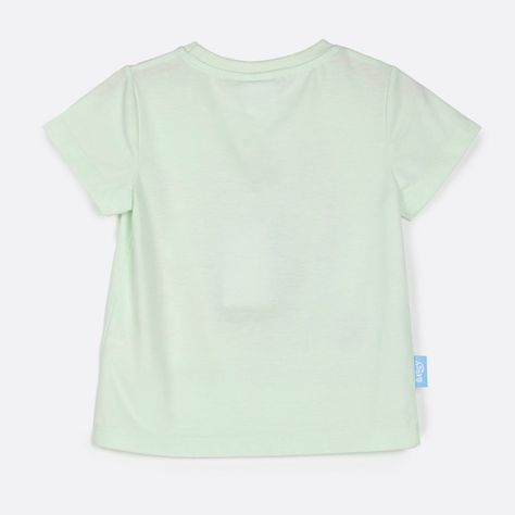 Polera Manga Corta Niña Arcoiris Verde Bluey-1