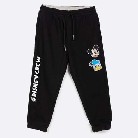 Pantalon de Buzo Niño Mickey y Donald Negro Disney-0