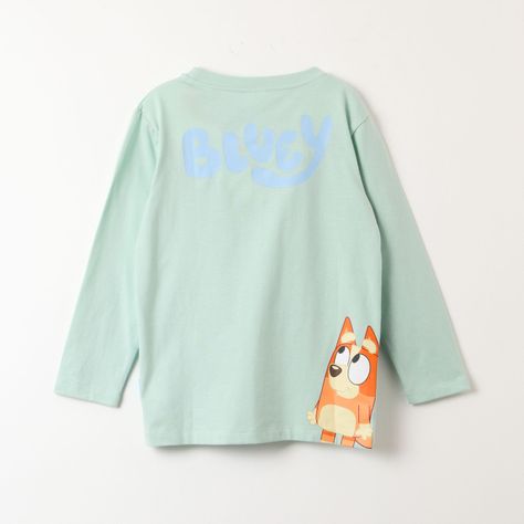 Polera Manga Larga Niño Personajes Verde Bluey-2