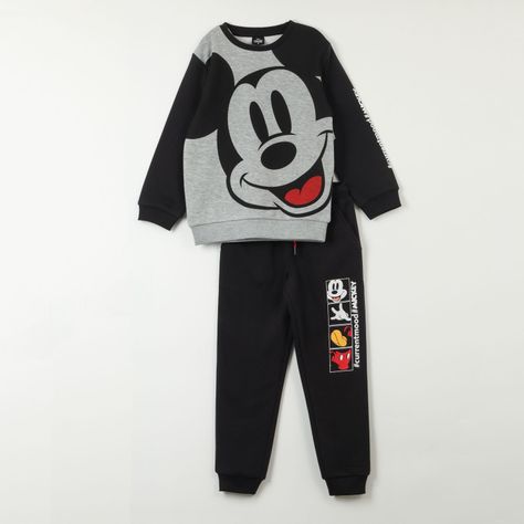 Buzo Niño Mickey Cartoon Gris Disney-0