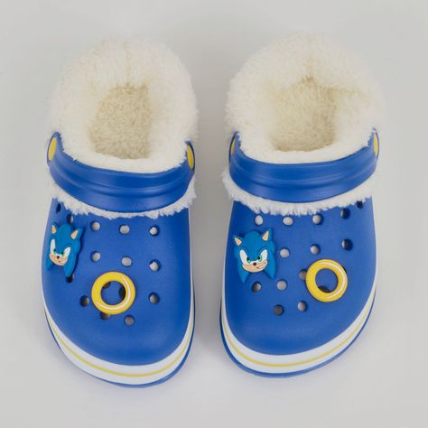 Zueco de Eva Con Chiporro Niño Pins Azul Sonic-2