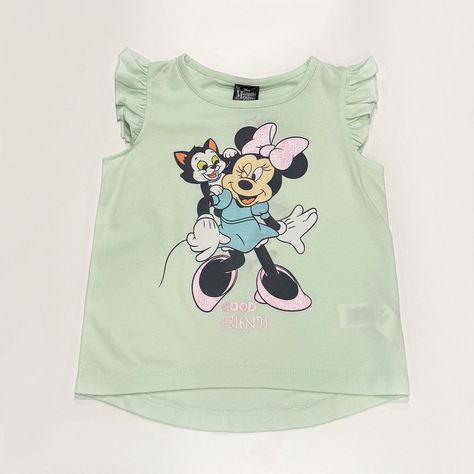 Polera Sin Manga Niña Gato Minnie Verde Disney-0