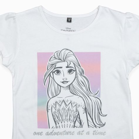 Polera Niña Frozen Time Blanco Disney-3
