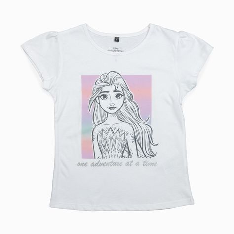 Polera Niña Frozen Time Blanco Disney-4