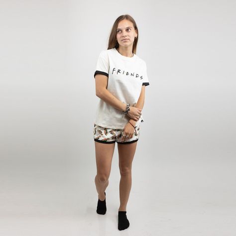 Pijama Mujer Classic Name Crema Friends-0