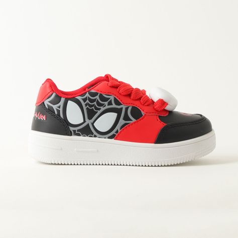 Zapatilla Niño Luces En Cordones Spiderman Red Negro Marvel-0