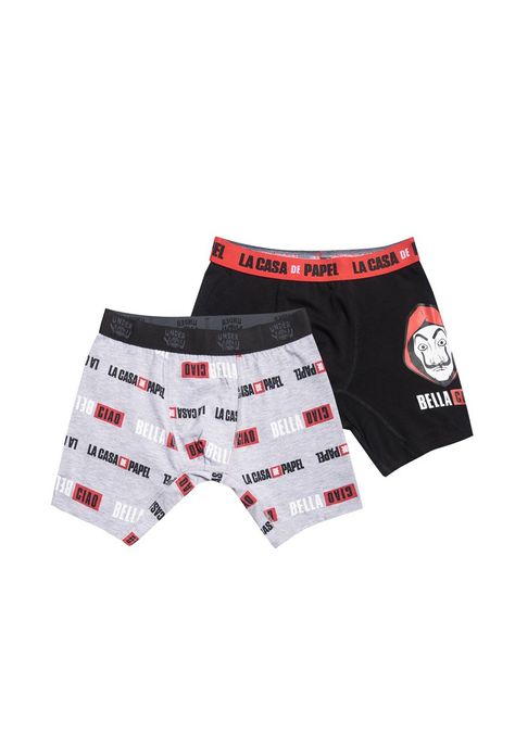 Boxer Hombre La Casa de Papel X Negro Netflix-0