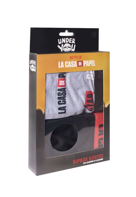 Boxer Hombre La Casa de Papel X Negro Netflix-1
