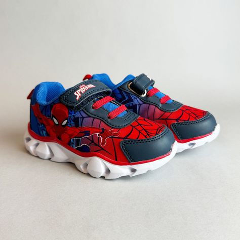 Zapatilla Con Luces Niño I Spiderman Azul Marvel-3