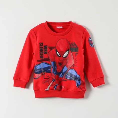 Poleron Cerrado Niño Spiderman Rojo Marvel-0