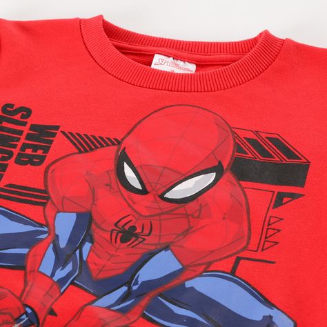 Poleron Cerrado Niño Spiderman Rojo Marvel-2
