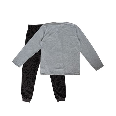 Pijama Hombre Icono Gris Jurassic World-1