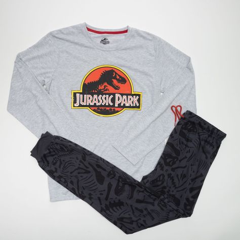 Pijama Hombre Icono Gris Jurassic World-0