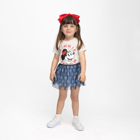 Falda Niña Contornos Tull Azul Disney-1