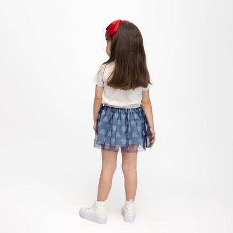 Falda Niña Contornos Tull Azul Disney-2