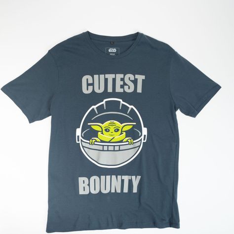 Polera Hombre  Star Wars  Grogu Cute Azul Marino-0