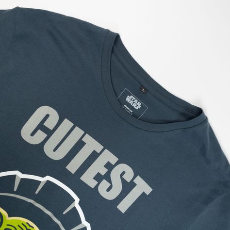 Polera Hombre  Star Wars  Grogu Cute Azul Marino-1