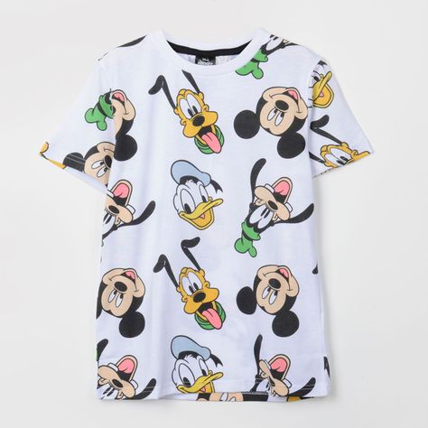Polera Manga Corta Niño Rotativo Mickey Blanco Disney-0