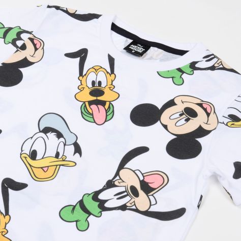 Polera Manga Corta Niño Rotativo Mickey Blanco Disney-2