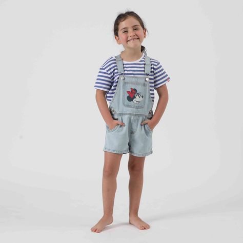 Conjunto Niña Jardinera Denim Minnie Disney-0
