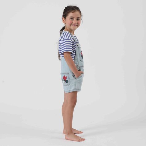 Conjunto Niña Jardinera Denim Minnie Disney-1