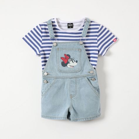 Conjunto Niña Jardinera Denim Minnie Disney-3