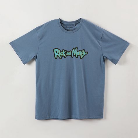 Polera Manga Corta Hombre Celeste Rick and Morty-0