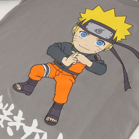 Polera Manga Larga Niño Jutsu Gris Naruto-1