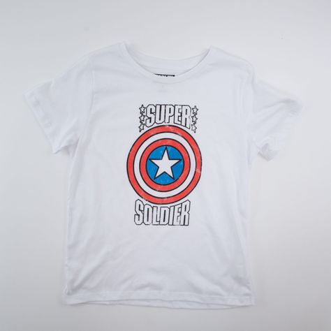 Polera Mujer Capitan America Super Blanco Marvel-2